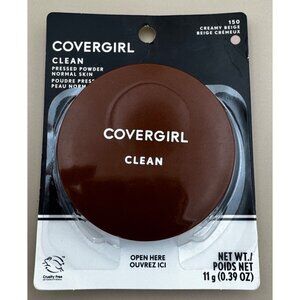 New Covergirl Clean Pressed Powder 150 Creamy Beige Normal Skin